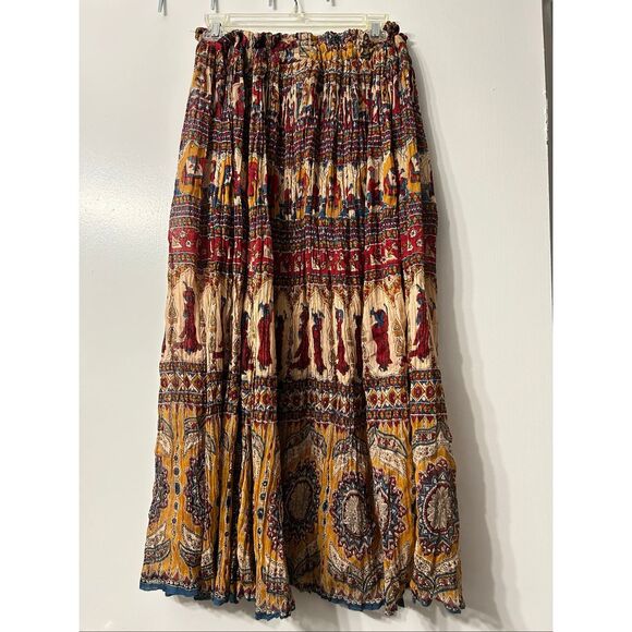 Vintage Indian long maxi skirt women’s one size fits all - Picture 2 of 3